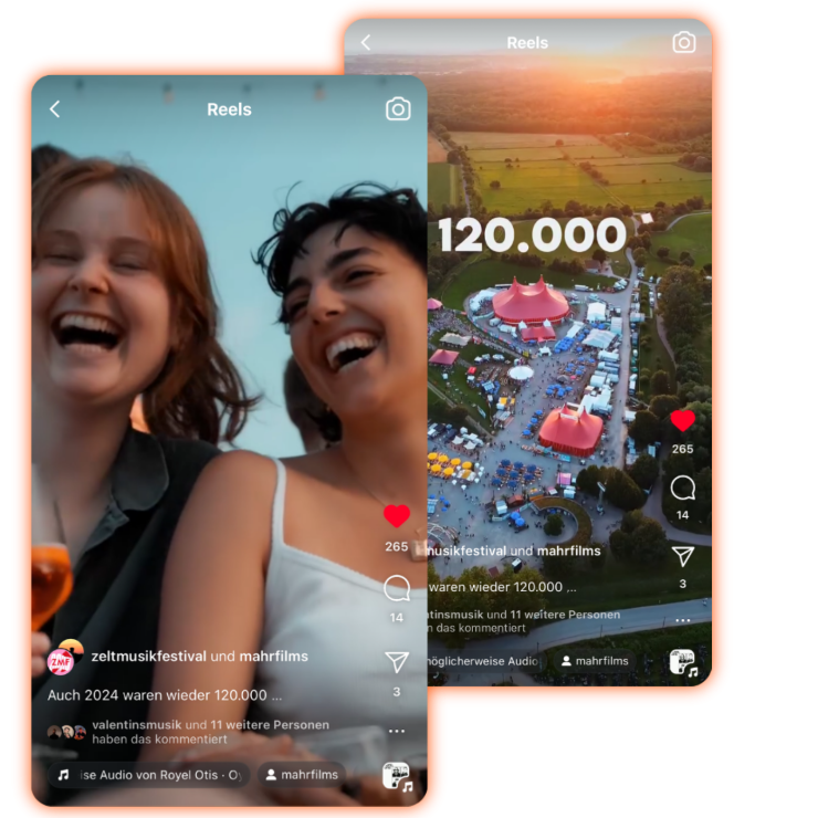 Social Media Videos von mws marketing für das Zelt Musik Festival